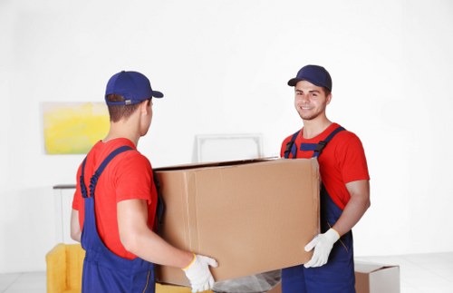Office furniture dismantling and safe handling during Edgware removals