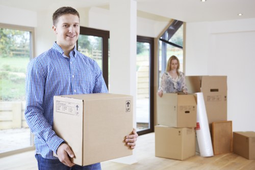 Moving day preparation for a home relocation in Edgware