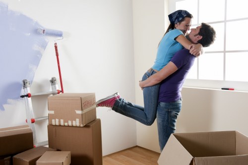 Protecting furniture during flat removals with blankets and wrap