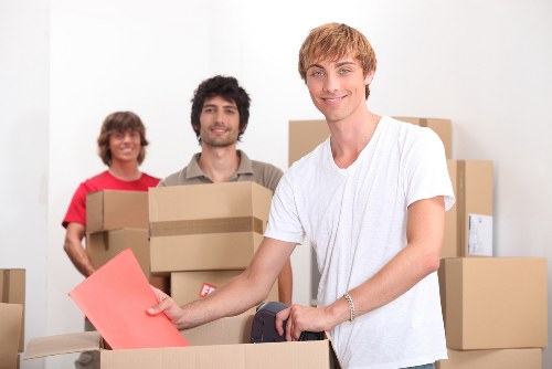 Home furniture placed in storage during a move in Edgware